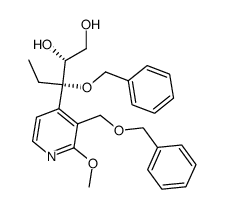 (2R,3S)-3-(benzyloxy)-3-(3-((benzyloxy)methyl)-2-methoxypyridin-4-yl)pentane-1,2-diol Structure