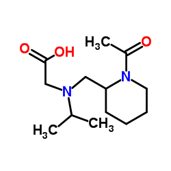 N-[(1-Acetyl-2-piperidinyl)methyl]-N-isopropylglycine Structure