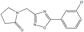 1-[[5-(3-chlorophenyl)-1,2,4-oxadiazol-3-yl]methyl]pyrrolidin-2-one picture