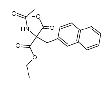 2-acetamido-3-ethoxy-2-(naphthalen-2-ylmethyl)-3-oxopropanoic acid结构式