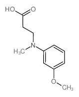 3-[(3-METHOXY-PHENYL)-METHYL-AMINO]-PROPIONIC ACID结构式