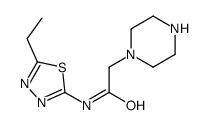 N-(5-ethyl-1,3,4-thiadiazol-2-yl)-2-piperazin-1-ylacetamide Structure