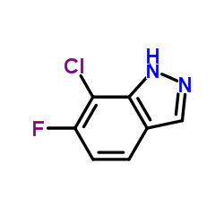 7-Chloro-6-fluoro-1H-indazole结构式
