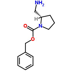 (S)-2-(氨基甲基)吡咯烷-1-羧酸苄酯结构式