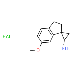 6'-methoxy-2',3'-dihydrospiro[cyclopropane-1,1'-indene]-3-amine hydrochloride结构式