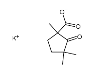 potassium 1,3,3-trimethyl-2-oxocyclopentanecarboxylate结构式