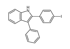 2-(4'-iodophenyl)-3-phenylindole结构式