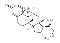 (9β,11β,16α)-9,11-Epoxy-21-hydroxy-16-methyl-pregna-1,4-diene-3,20-dione Structure