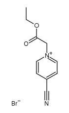 1-Ethoxycarbonyl-methyl-4-cyan-pyridiniumbromid结构式