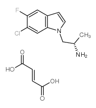 (As)-6-氯-5-氟-alpha-甲基-1H-吲哚-1-乙胺富马酸结构式
