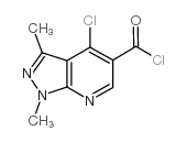4-chloro-1,3-dimethylpyrazolo[3,4-b]pyridine-5-carbonyl chloride Structure