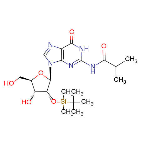 2'-O-(叔丁基二甲基硅烷基)-N-异丁酰基鸟苷图片
