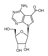 4-Amino-7-β-D-ribofuranosyl-7H-pyrrolo[2,3-d]pyrimidine-5-carboxylic acid structure