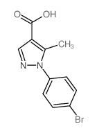 1-(4-溴苯基)-5-甲基-1H-吡唑-4-羧酸结构式