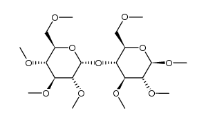 methyl 2,3,6-tri-O-methyl-4-O-(2,3,4,6-tetra-O-methyl-α-D-glucopyranosyl)-β-D-glucopyranoside结构式
