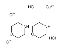 copper,hydron,morpholine,tetrachloride Structure