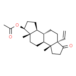 A-Nor-17β-acetyloxy-5-vinyl-5α-androstan-3-one Structure