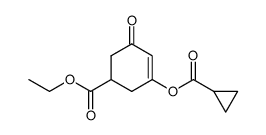 3-cyclopropanecarbonyloxy-5-ethoxycarbonyl-2-cyclohexen-1-one结构式