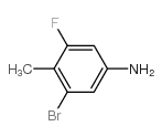 3-溴-5-氟-4-甲基苯胺结构式