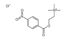 trimethyl-[2-(4-nitrobenzoyl)oxyethyl]azanium,chloride Structure