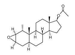 Androstan-17-ol, 2,3-epoxy-1-methyl-, acetate, (1alpha,2beta,3beta,5al pha,17beta)- structure