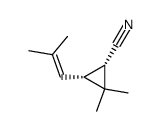 (+/-)-cis-2,2-dimethyl-3-(2',2'-dimethylvinyl)cyclopropanecarbonitrile结构式