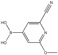 2-Methoxy-6-cyanopyridine-4-boronic acid结构式