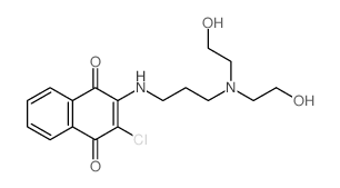 1,4-Naphthalenedione,2-[[3-[bis(2-hydroxyethyl)amino]propyl]amino]-3-chloro- Structure