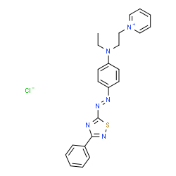 1-[2-[N-ethyl-p-[(3-phenyl-1,2,4-thiadiazol-5-yl)azo]anilino]ethyl]pyridinium chloride picture