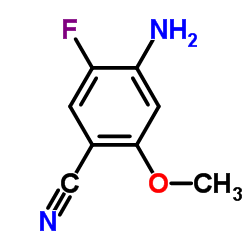 4-Amino-5-fluoro-2-Methoxy-benzonitrile结构式