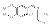 1-Propanol,2-[[(3,4-dimethoxyphenyl)methylene]amino]-2-methyl- Structure