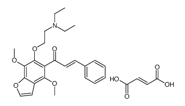 2-[[4,7-dimethoxy-5-[(E)-3-phenylprop-2-enoyl]-1-benzofuran-6-yl]oxy]ethyl-diethylazanium,(Z)-4-hydroxy-4-oxobut-2-enoate Structure