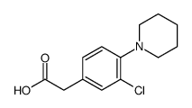 2-(3-chloro-4-piperidin-1-ylphenyl)acetic acid Structure
