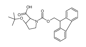 (2S,3S)-3-tert-butoxy-1-(9H-fluoren-9-ylmethoxycarbonyl)pyrrolidi ne-2-carboxylic acid Structure