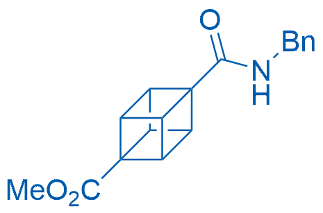 Methyl 4-(benzylcarbamoyl)cubane-1-carboxylate Structure