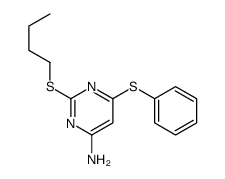 2-butylsulfanyl-6-phenylsulfanylpyrimidin-4-amine结构式