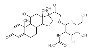 Pregna-1,4-diene-3,20-dione,21-[(2-acetamido-2-deoxy-b-D-glucopyranosyl)oxy]-11b,17-dihydroxy- (7CI,8CI) Structure