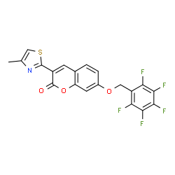 3-(4-methylthiazol-2-yl)-7-((perfluorophenyl)methoxy)-2H-chromen-2-one结构式