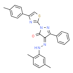 4-[(2,5-dimethylphenyl)hydrazono]-2-[4-(4-methylphenyl)-1,3-thiazol-2-yl]-5-phenyl-2,4-dihydro-3H-pyrazol-3-one picture