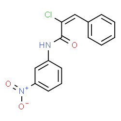 (2E)-2-chloro-N-(3-nitrophenyl)-3-phenylprop-2-enamide结构式