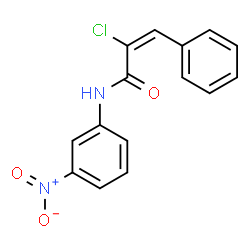 (2E)-2-chloro-N-(3-nitrophenyl)-3-phenylprop-2-enamide structure