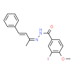 3-iodo-4-methoxy-N'-(1-methyl-3-phenyl-2-propen-1-ylidene)benzohydrazide structure