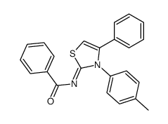 N-[3-(4-methylphenyl)-4-phenyl-1,3-thiazol-2-ylidene]benzamide结构式