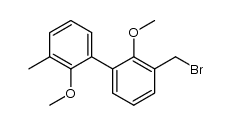 3-Bromomethyl-2,2'-dimethoxy-3'-methylbiphenyl结构式