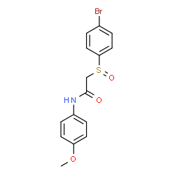 2-[(4-Bromophenyl)sulfinyl]-N-(4-methoxyphenyl)acetamide结构式