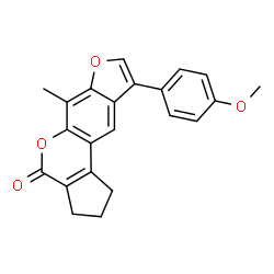 9-(4-Methoxyphenyl)-6-methyl-2,3-dihydrocyclopenta[c]furo[3,2-g]chromen-4(1H)-one structure