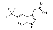 2-(5-三氟甲基-1H-吲哚-3-基)乙酸结构式