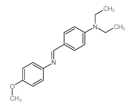 N,N-diethyl-4-[(4-methoxyphenyl)iminomethyl]aniline Structure