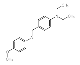 N,N-diethyl-4-[(4-methoxyphenyl)iminomethyl]aniline structure