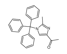1-(triphenylmethyl)-2-methyl-4-acetylimidazole结构式